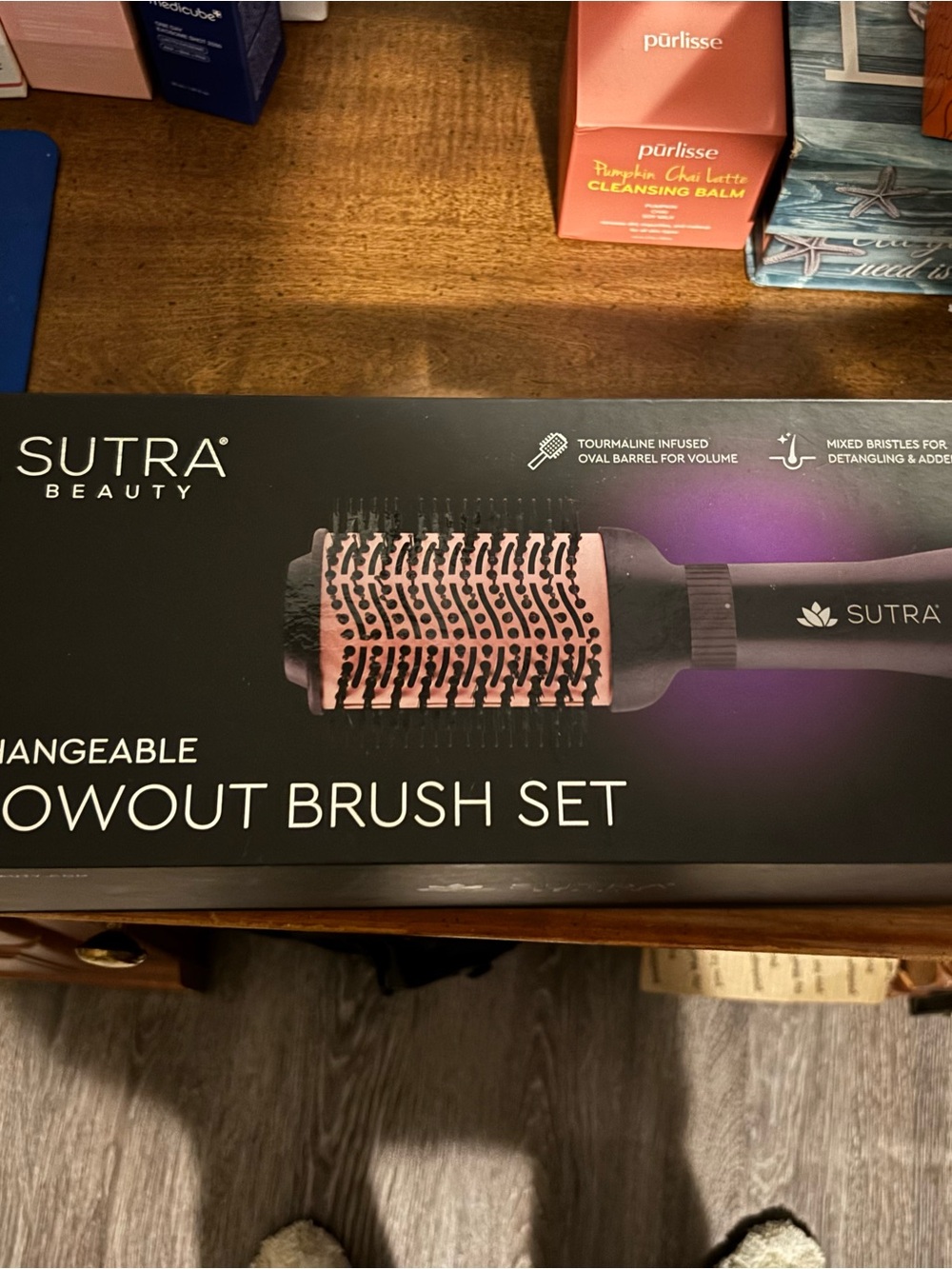Sutra Beauty Pink and Black Interchangeable Blowout Brush Set